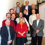 The first cohort of supervisors finished the Advanced training in March 2005 at the School of Coaching. Course members with Nick Smith and Peter Hawkins. 